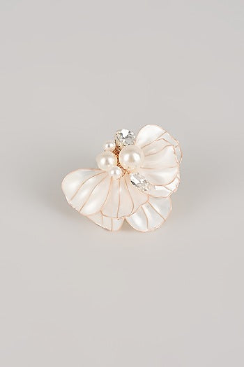 White Resin Adjustable Ring