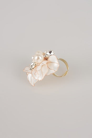 White Resin Adjustable Ring