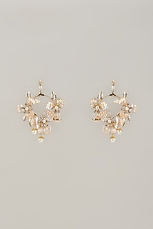 Multi-Colored Handcrafted Enameled Floral Dangler Earrings