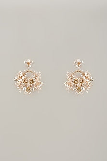 Multi-Colored Handcrafted Enameled Floral Dangler Earrings