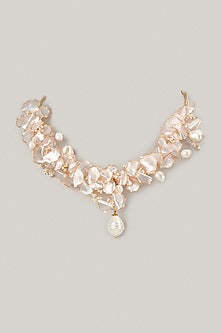 White Enameled Floral Necklace