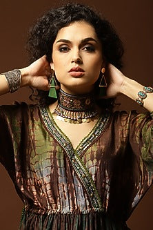 Golden Habutai Silk Handcrafted Choker Necklace