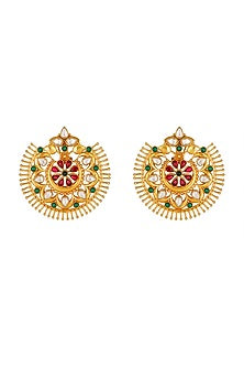 Gold Finish Stud Earrings