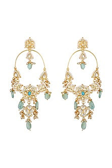 Gold Finish Dangler Earrings