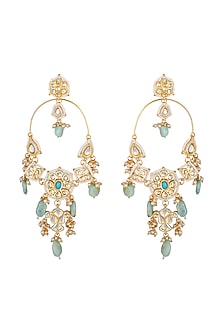 Gold Finish Dangler Earrings