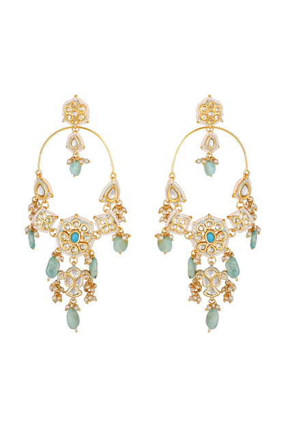 Gold Finish Dangler Earrings