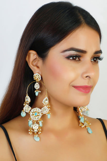 Gold Finish Dangler Earrings
