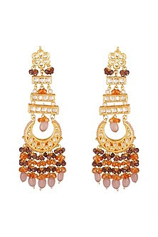 Gold Finish Chandbali Earrings