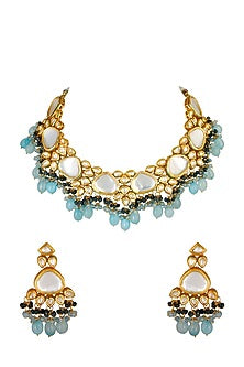 Gold Finish Necklace Set