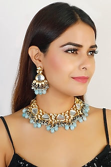 Gold Finish Necklace Set