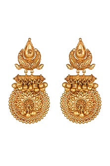 Gold Finish Dangler Earrings
