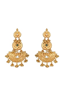 Gold Finish Dangler Earrings