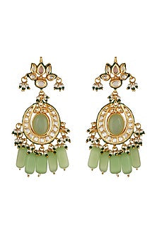 Gold Finish Dangler Earrings