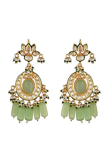 Gold Finish Dangler Earrings