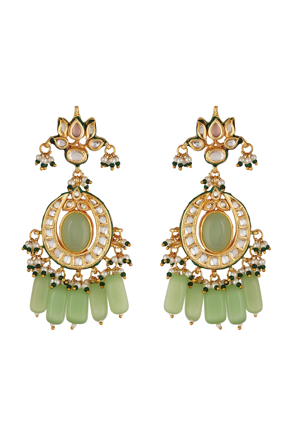 Gold Finish Dangler Earrings