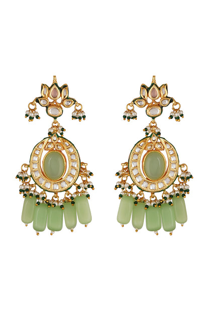 Gold Finish Dangler Earrings