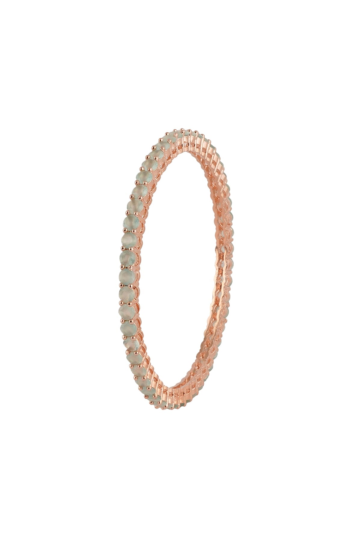 Rose Gold Finish Onyx Bangles (Set of 4)