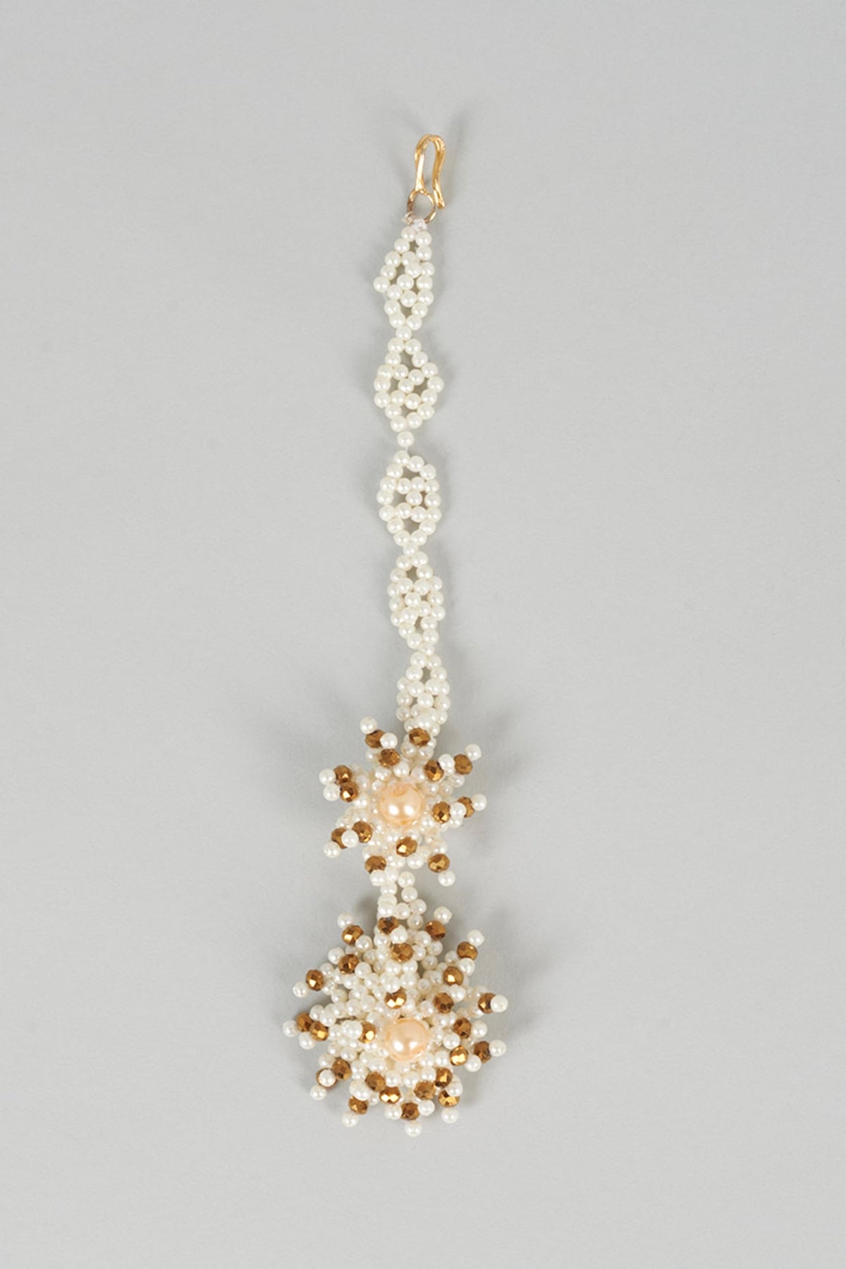 Off-White Handmade Maangtikka For Girls