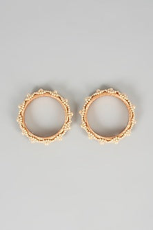 Beige Pearl Bangles (Set of 2) For Girls