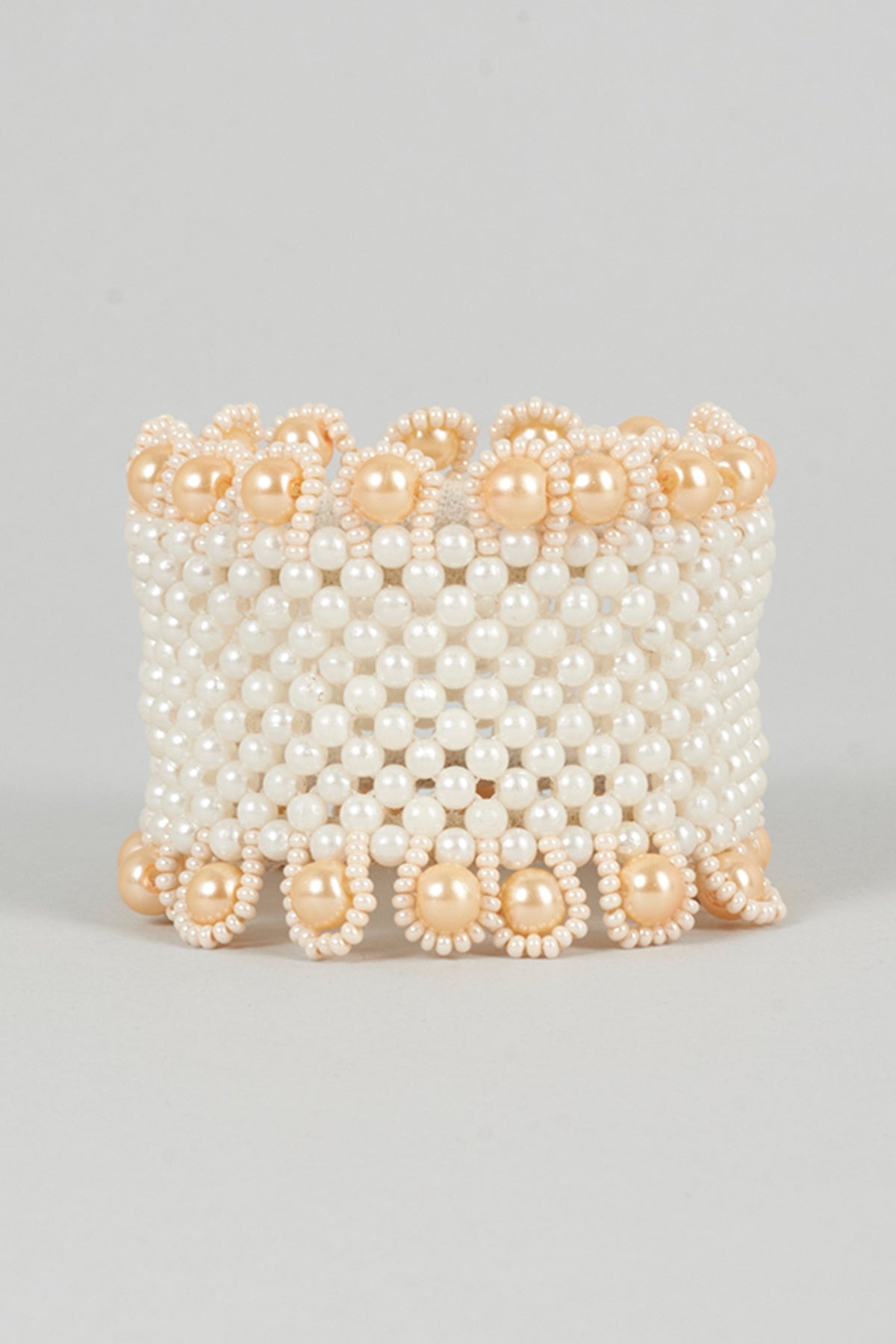 Off-White Beaded Bangle For Girls