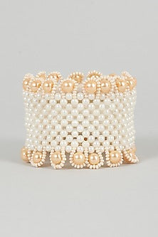 Off-White Beaded Bangle For Girls