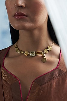 Gold Finish Aura Elemental Necklace