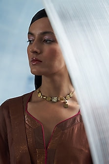 Gold Finish Aura Elemental Necklace