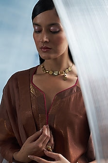 Gold Finish Aura Elemental Necklace