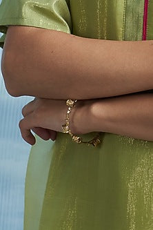 Gold Finish Aura Bangle