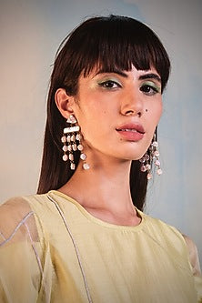 Multi-Colored Hand Embroidered Dangler Earrings