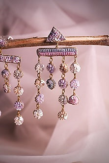 Multi-Colored Hand Embroidered Dangler Earrings