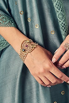 Multi-Colored Embroidered Bracelet