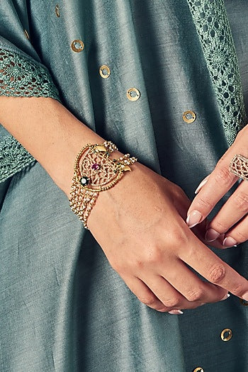 Multi-Colored Embroidered Bracelet