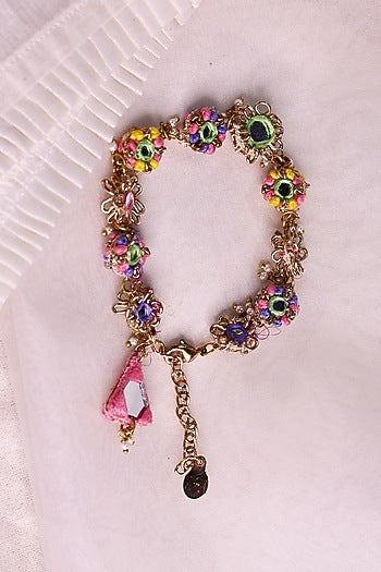 Multi-Colored Embroidered Bracelet