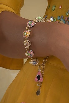 Multi-Colored Embroidered Bracelet