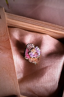 Multi-Colored Hand Embroidered Ring