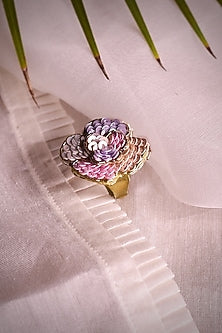 Multi-Colored Hand Embroidered Ring