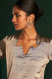 Gold Finish Zari Dangler Earrings