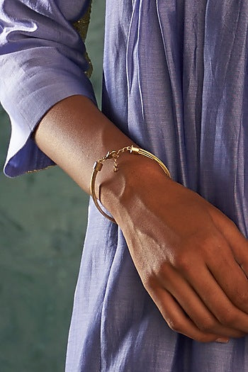 Gold Finish Beaded Bracelet