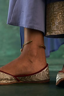 Gold Finish Beaded Anklet