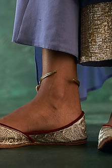Gold Finish Beaded Anklet