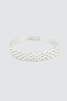 White Finish American Diamond Bracelet