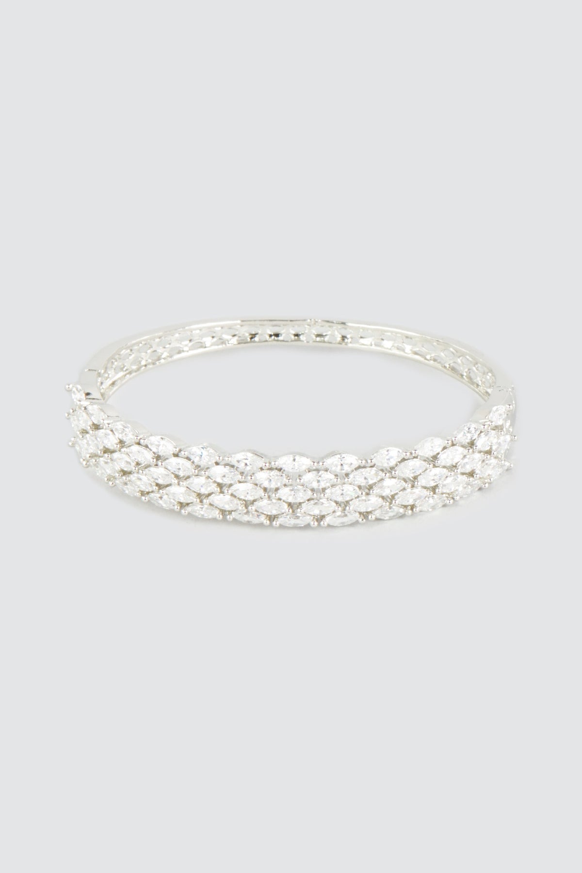 White Finish American Diamond Bracelet