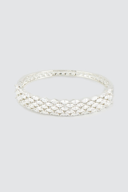 White Finish American Diamond Bracelet