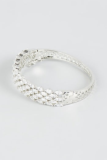 White Finish American Diamond Bracelet
