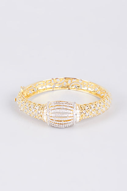 Gold Finish Zircons Bracelet