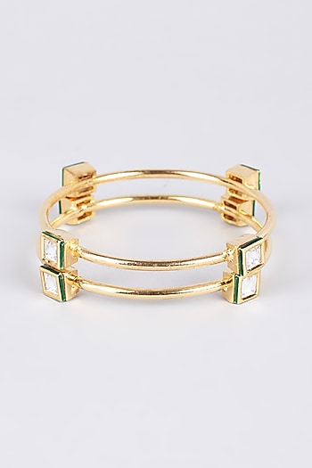 Gold Finish Bangles (Set of 2)