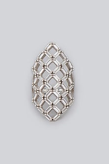 White Finish American Diamond Ring