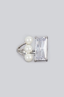 White Finish Diamond Ring