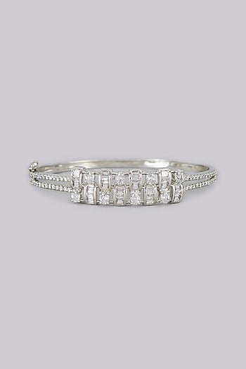White Finish American Diamonds Bracelet